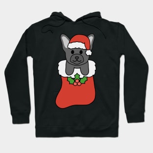 Christmas Black French Bulldog Stocking Hoodie